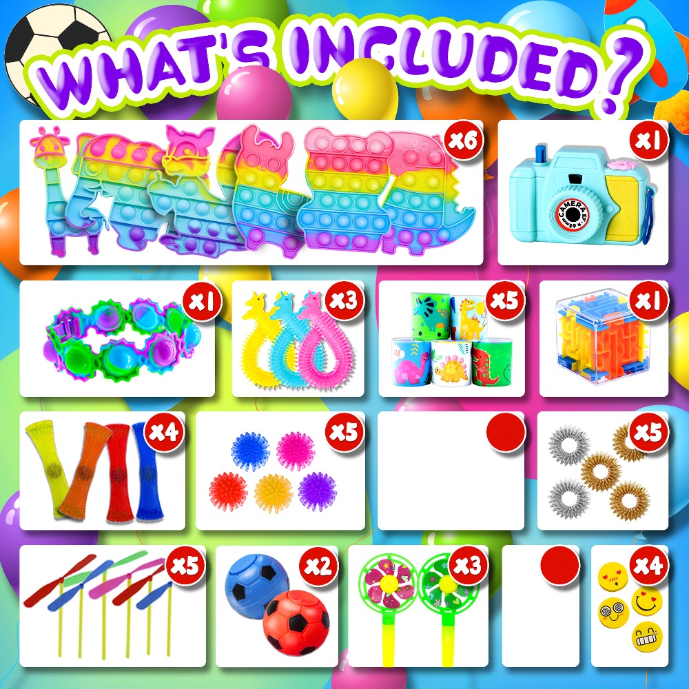 Fidget Toys Bulk 1000 Pcs Party Favors for Kids – Sensory Stress Relief Toy Pack, Classroom Prizes, Treasure Box Fillers, Goodie Bag Stuffers, Birthday Party Supplies for Boys Girls