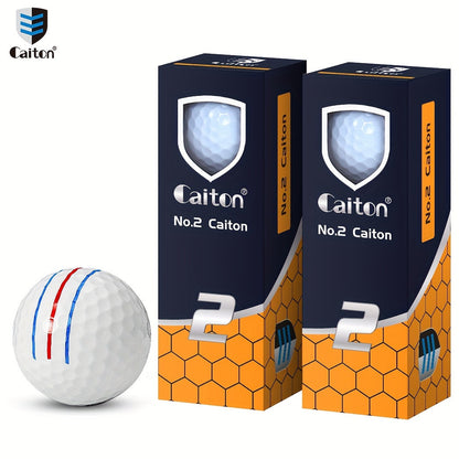 Golf Balls 6pcs Long Distance High Speed with 360-Degree Aiming Line Add 40+ Yards Distance Durable Performance Golf Ball Set for Men Women Beginners Advanced Players Practice Training