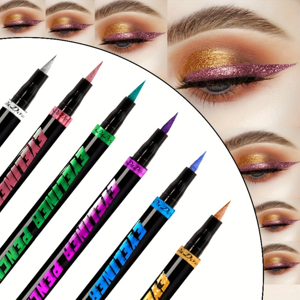 Eyeliner Pencil Set Waterproof 6 Colors Smudg1e Proof Long Lasting Colored Eye Liner for Women Pigmented Gel Eyeliner Pencils Makeup Kit Holiday Gift