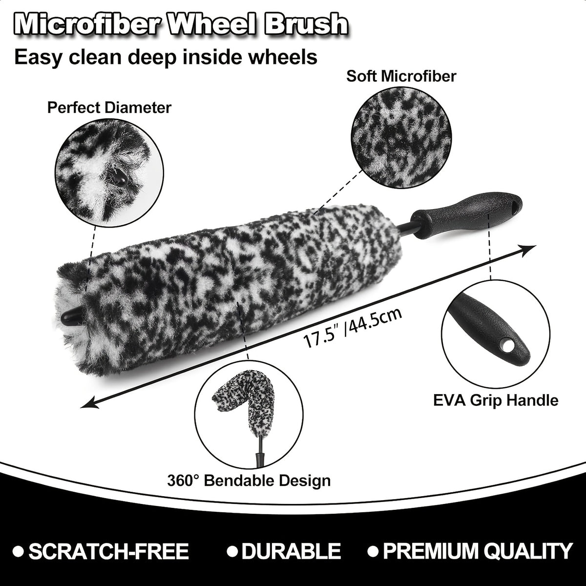 FCLUSLL 8pcs Car Wheel And Tire Cleaning Brush Set: A Flexible And Durable Set Of Wheel Cleaning Brushes, Suitable for Wheels And Tires