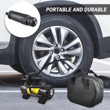 12V DC Portable 150PSI Air Compressor Car Tyre Tire Inflator Pump Auto Shut Off LED Digital Display with Carrying Bag for Car Ties, Ball, Air Bed, Balloon and More