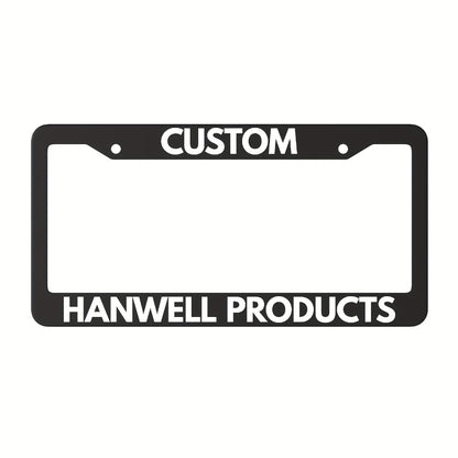 Custom License Plate Frame – 6 Font Styles, Heavy-Duty Weather-Resistant Car Tag Holder, Personalized Front & Rear License Plate Border Cover