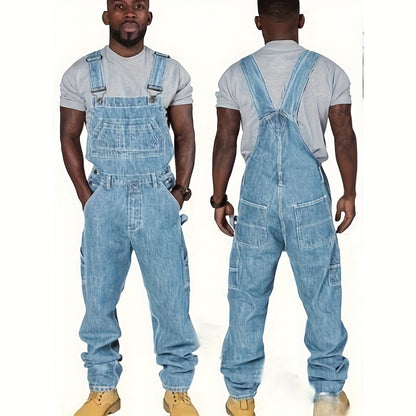 Men's Utility Jumpsuit - Multi-Pocket Denim Style 063461