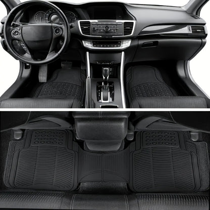 Car Floor Mats 3pcs PVC – Non-Slip Waterproof Anti-Skid Floor Mat Set, Easy Wipe-Clean, Universal Fit for Sedan & SUV, Durable Black Car Interior Mat