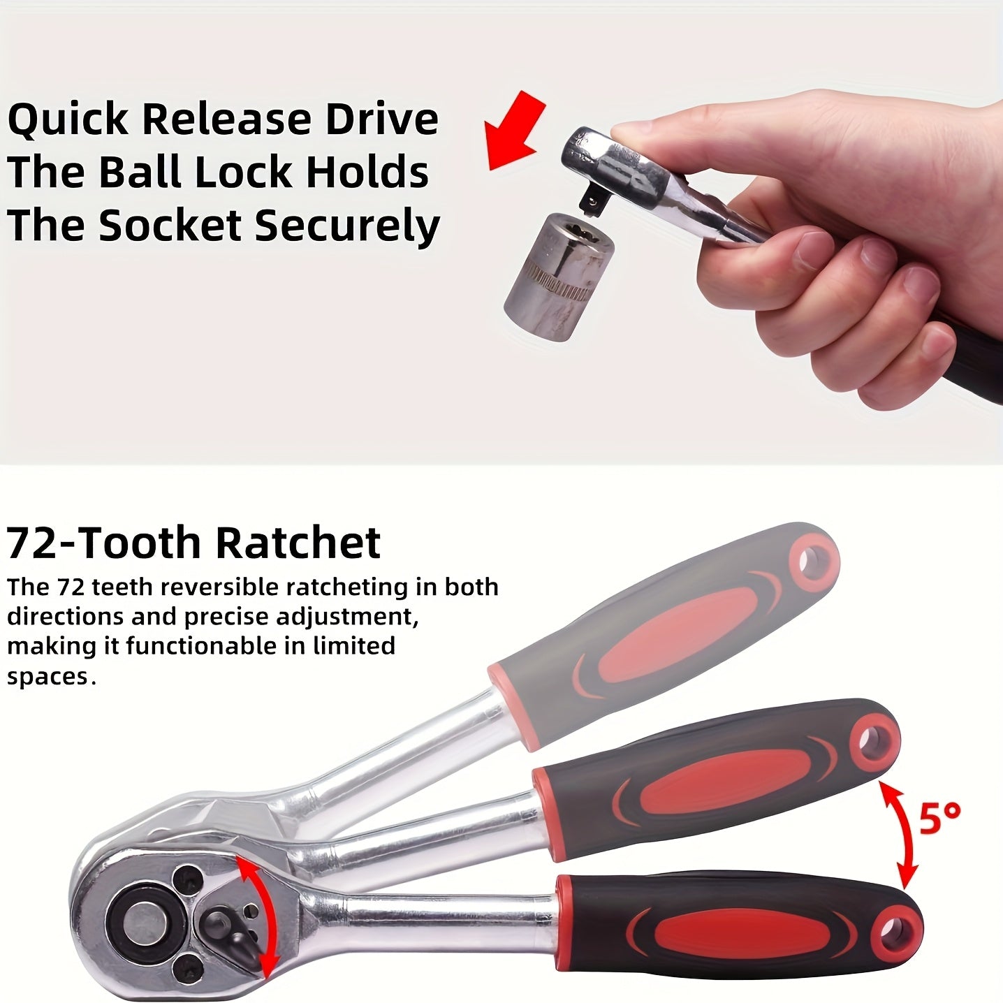 50/ 55pcs High-End Professional Tool Sets, Auto/ Bicycle Maintenance Machinery Sets, Racing-Class Auto Parts Maintenance Ratchet Wrenches Or Other Auto Maintenance Parts Tool Sets