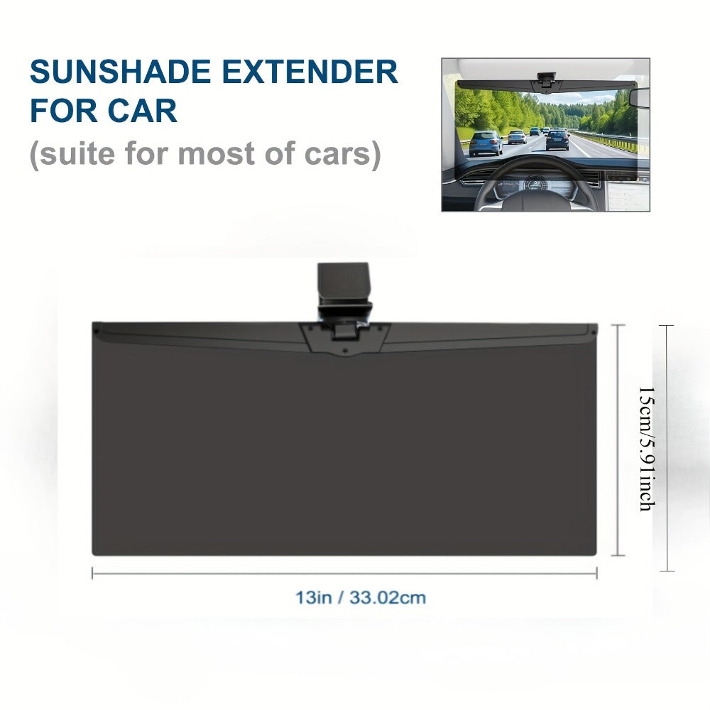 Car Visor Extender Polarized UV400 Anti-Glare | Clip-On Adjustable Sun Visor Extension, Blocks Blinding Sun & Headlight Glare, Universal Fit for Safe Comfortable Driving