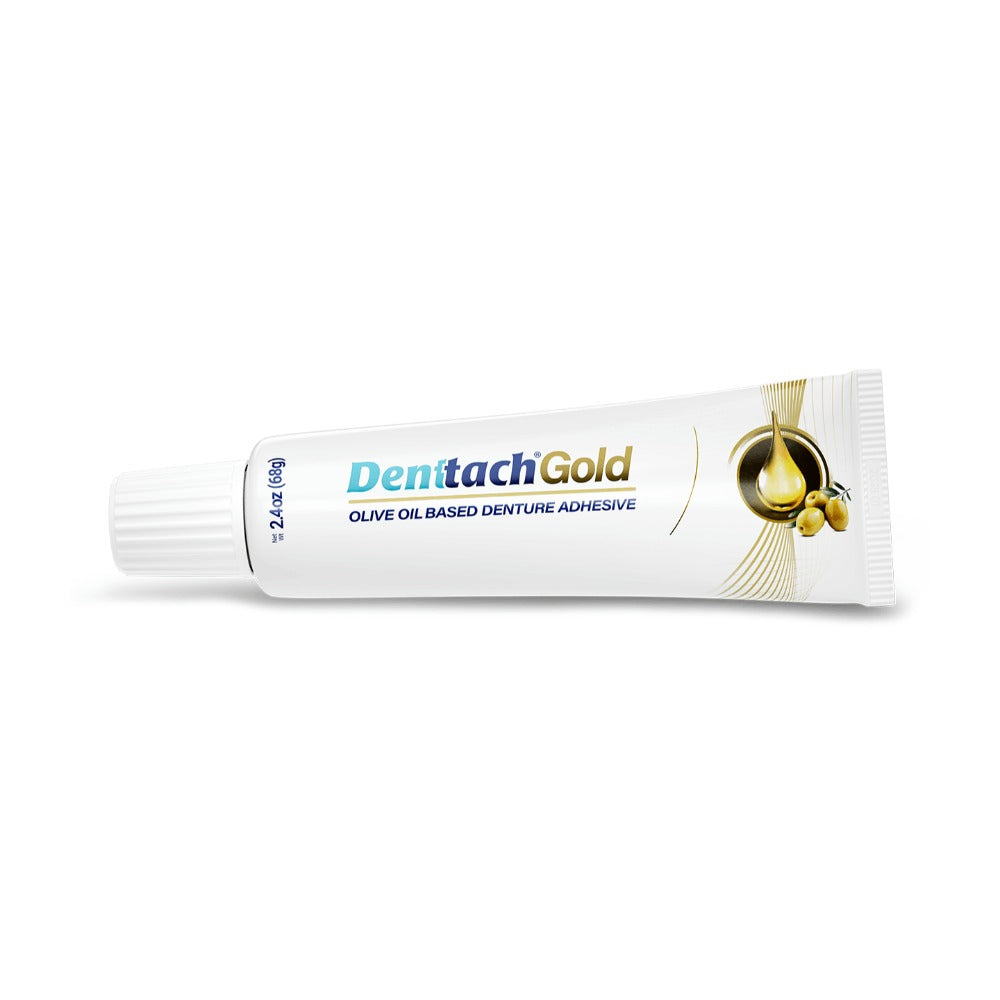 Denture Adhesive Cream Zinc-Free Olive Oil Formula – All Day Strong Hold for Full & Partial Dentures Petroleum-Free Non-Toxic Denture Glue 2.4 oz Secure Comfortable Fit for Seniors Daily Use