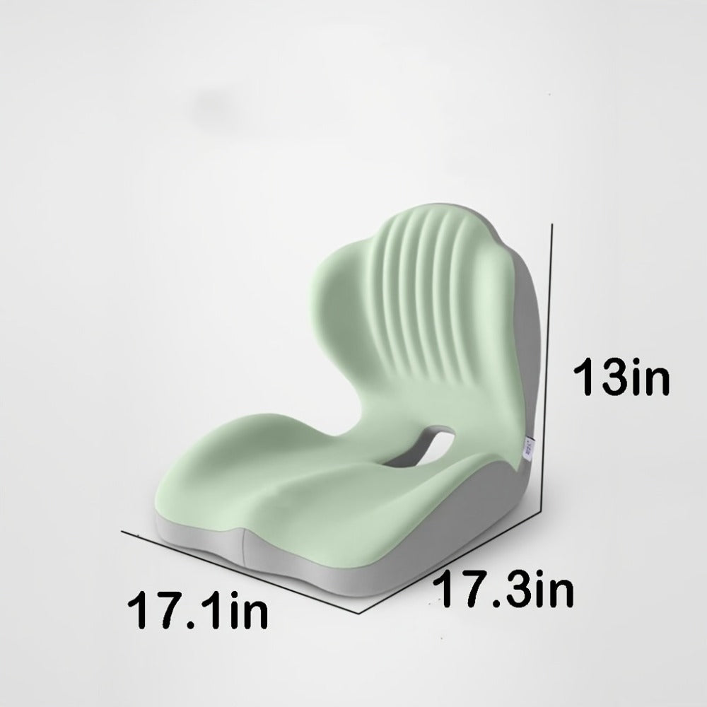 Hip & Lumbar Support Seat Cushion Ergonomic Memory Foam – Breathable High-Density Back Support Pillow for Office Chair, Car Seat & Long Sitting, Daily Use or Gift