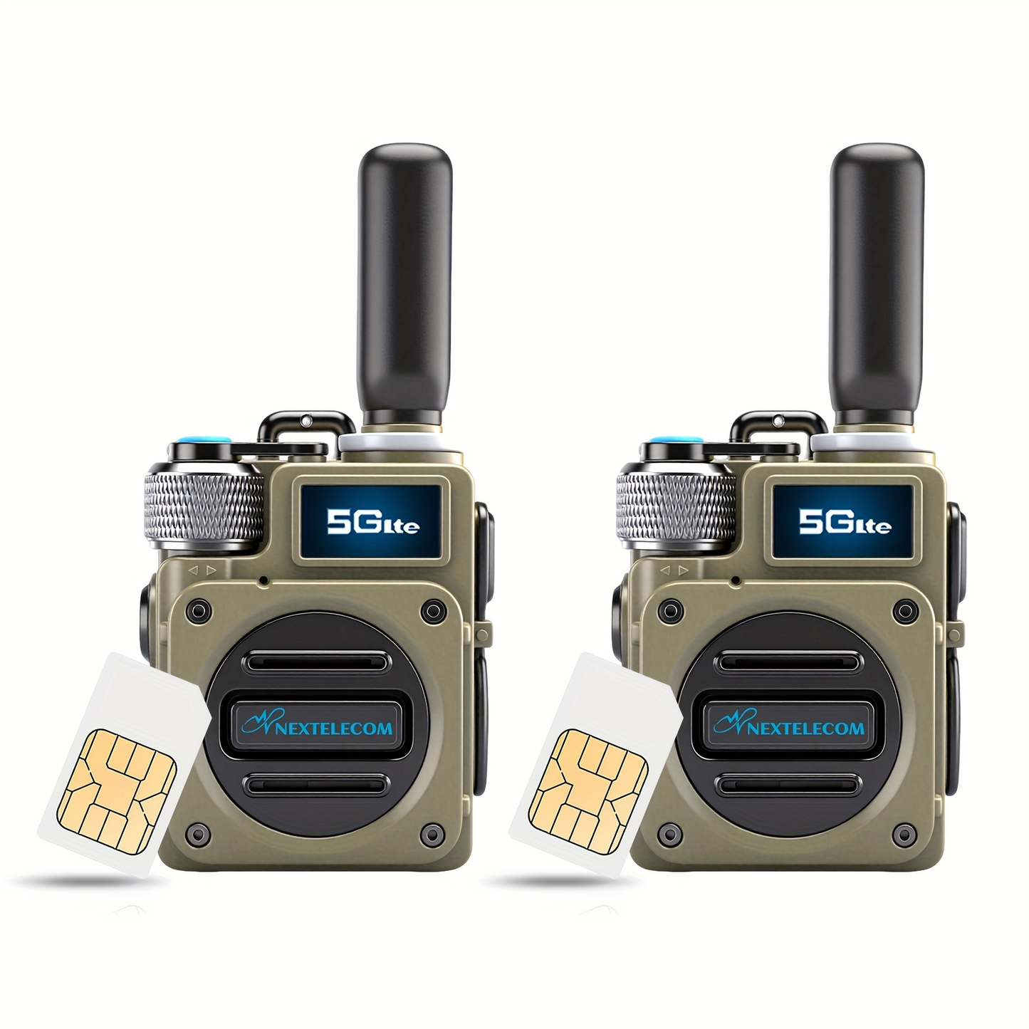 POC Walkie Talkies Long Range Two-Way Radio with SIM Card – No Monthly Fee, 5000-Mile Nationwide Coverage, Shock & Dust Proof for Truckers, Construction, Camping & Hunting