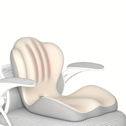 Hip & Lumbar Support Seat Cushion Ergonomic Memory Foam – Breathable High-Density Back Support Pillow for Office Chair, Car Seat & Long Sitting, Daily Use or Gift