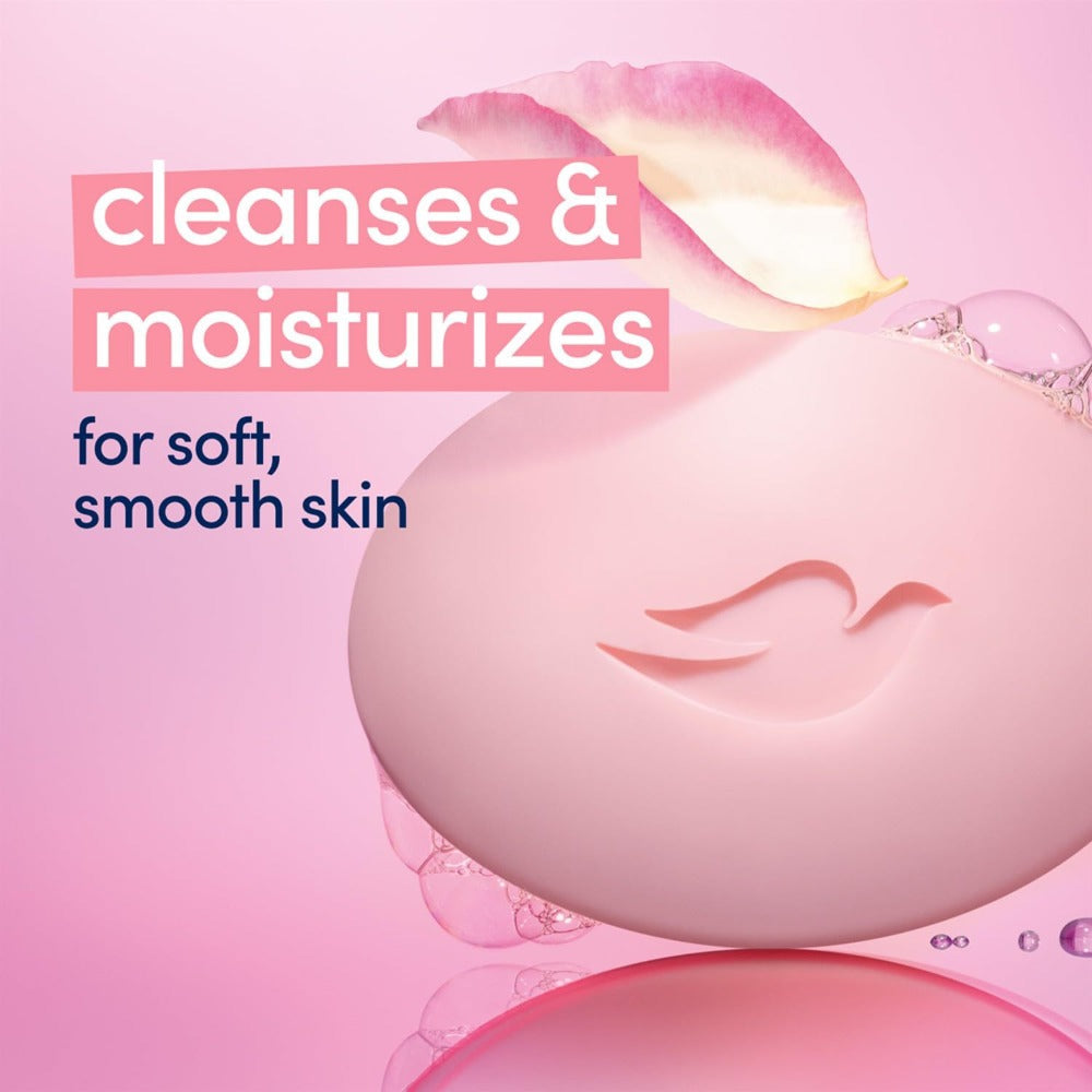Pink Rosa Moisturizing Beauty Bar Soap 3-Pack 135g Each — 3-in-1 Face Body Hand Cleanser, Deep Hydration Creamy Lather, Gentle Daily Wash for All Skin Types Women & Family
