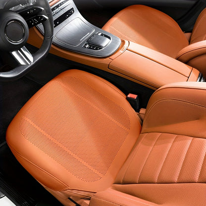 Luxury Car Seat Cushion, Full Surround Seat Cover, Nappa Leather Car Seat Pad, Front Seat Cushion Rear Seat Cushion, Car Interior Seat Pad, Non-Slip, Breathable, All-Season Universal, Car Seat Cover