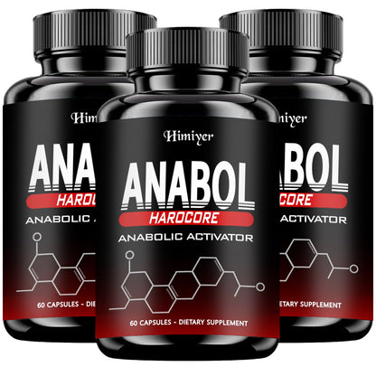 Anabol Hardcore Anabolic Activator for Men — Advanced Energy, Strength & Muscle Performance Formula with 6-Keto-Diosgenin & Hecogenin | Daily Wellness Support | 60 Capsules | 1-3 Bottle Options