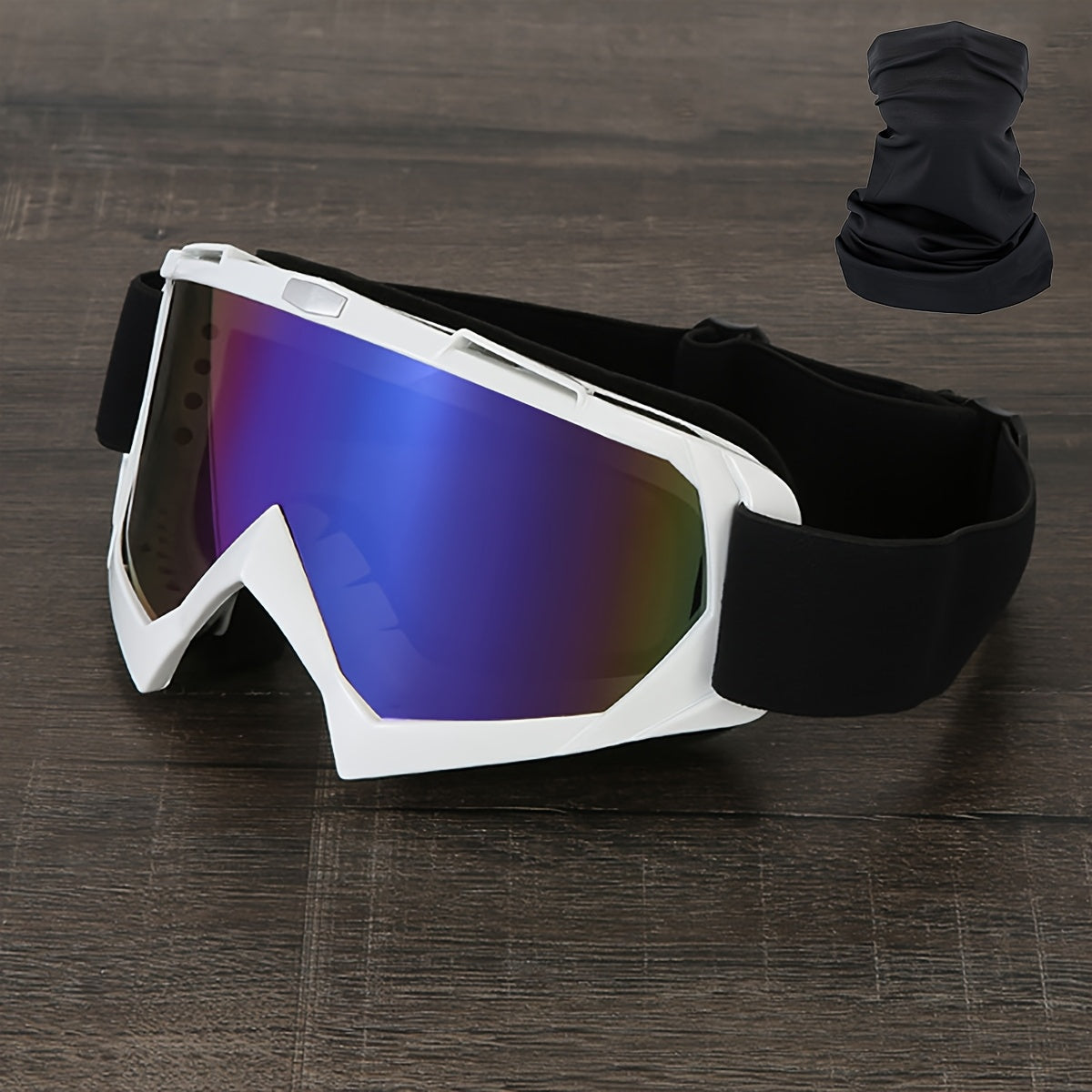 Ski Goggles with Headband – Mirror Coating Polycarbonate Lens, TPU Frame, Adjustable Thick Foam Pad, Anti-Fog Snow Goggles for Adults, 30+ Color Options for Skiing & Snowboarding
