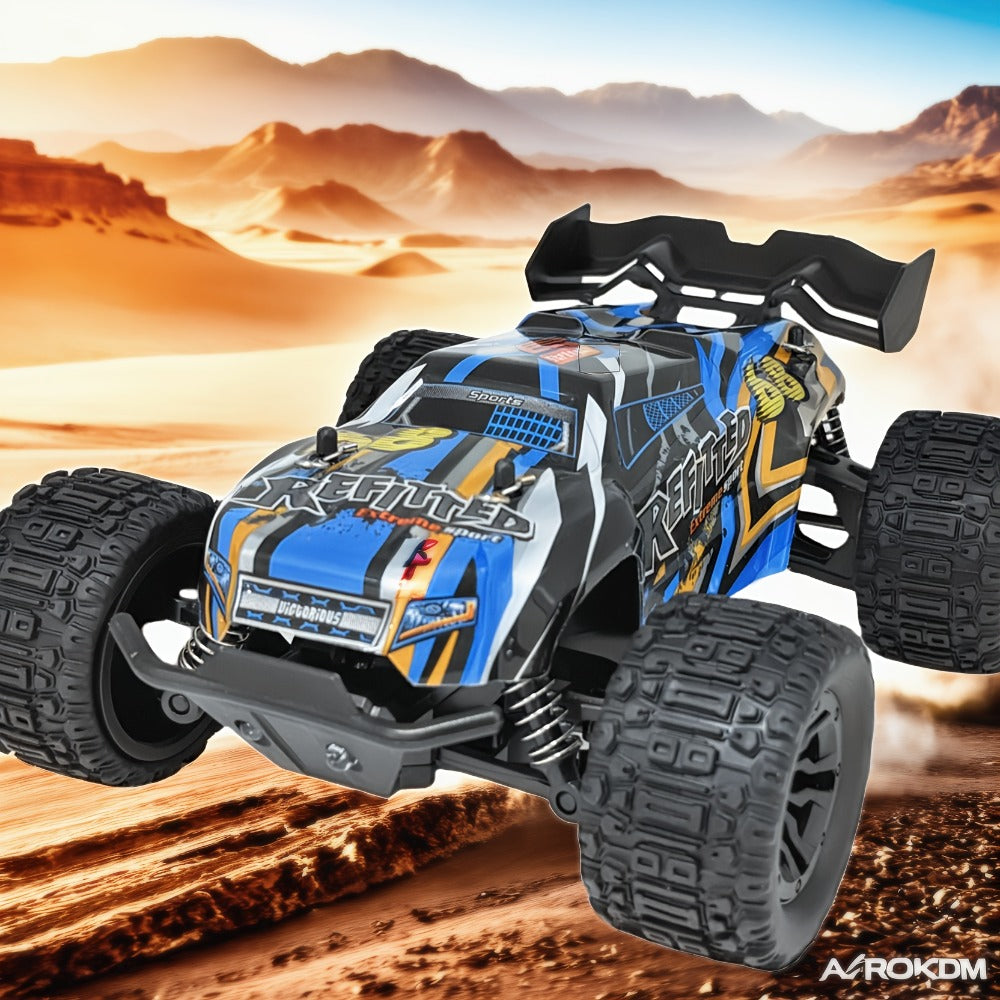 RC Monster Truck 4x4 All-Terrain for Adults Boys Teens – High Speed 4WD Off-Road Remote Control Truck Large Monster Tires 2.4GHz Racing Vehicle Birthday Christmas Holiday Gift Red