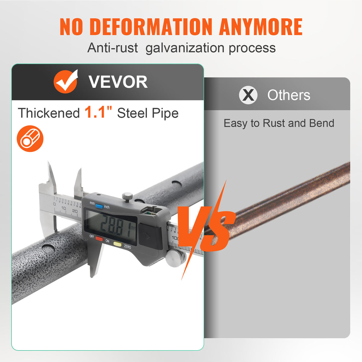 VEVOR Cargo Bar, Truck Bed Bar Adjustable from 40" to 73", Heavy-Duty Steel Cargo Stabilizer Bar with 220 lbs Capacity, Truck Load Bar Stop Sliding for Pickup Truck Bed, SUV, Minitruck