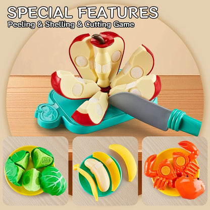Pretend Play Food Set 85pcs – Cutting Toy Food with 2 Baskets, Pizza Veggies & Fruits | Play Kitchen Accessories for Toddlers, Birthday & Christmas Gift for Boys & Girls Ages 3 4 5 6