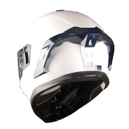 Full Face Motorcycle Helmet DOT Approved – Dual Visor Anti-Fog Pinlock Shield, Street Bike Adult Helmet with Sun Inner Shield, Aerodynamic Thermoplastic Shell, S/M/L/XL
