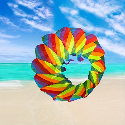 Rotating Lotus Tail Kite 3D Flower Basket Iridescent Kite for Kids Adults Outdoor Beach Park Flying Fun Easy to Fly Birthday Gift Boys Girls