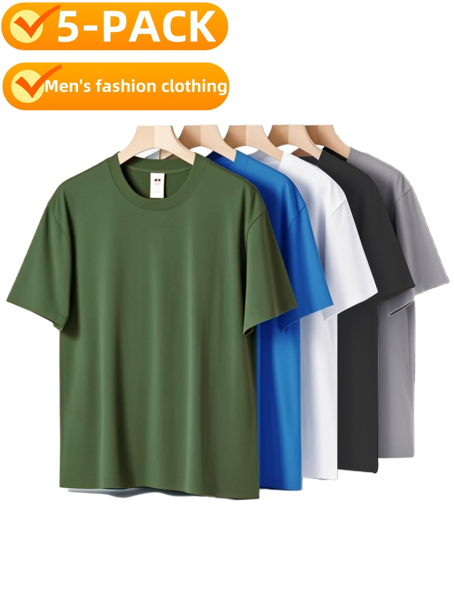 Men's Performance T-Shirt - Crew Neck Short Sleeve Modern Style