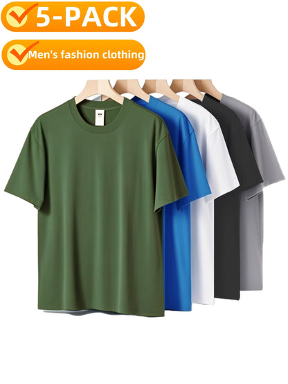 Men's Performance T-Shirt - Crew Neck Short Sleeve Modern Style