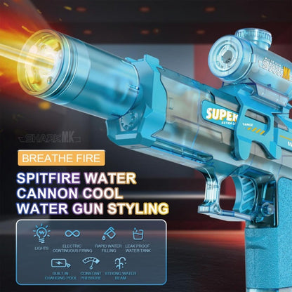 Kids Electric Water Gun with Large Capacity – Automatic Squirt Blaster for Boys & Girls, Outdoor Summer Toy for Swimming Pool Beach Lawn Backyard, Fun Birthday Party Gift, Black Blue