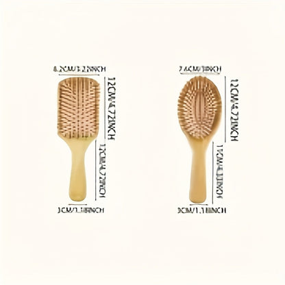 Personalized Engraved Wooden Hair Brush Custom Name - Handmade Bridesmaid Wedding Gift Mother's Day Teacher's Day Valentine's Day Gift for Women Round Square