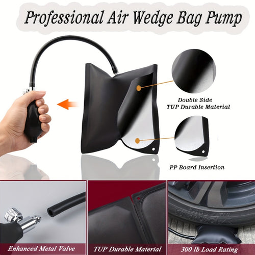 Car Repair Tool Kit, Emergency Tool with Carrying Bag, Portable Car Door Opener Kit, Car Lockout Kit Car Unlooking Kit