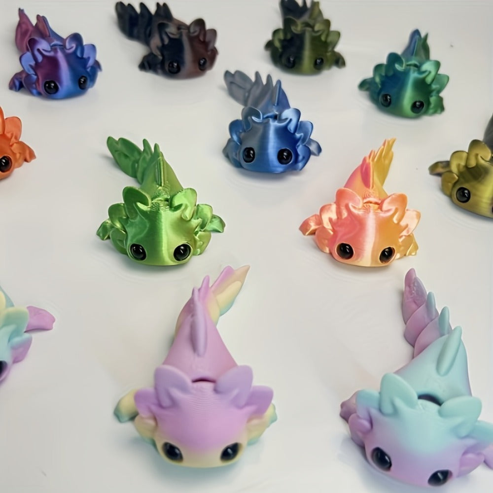3D Printed Axolotl Figures Set 15pcs – Cute Mini Axolotl Toys for Desktop Decoration, DIY Miniature Landscape, Party Favors & Holiday Gifts | Random Color Assorted