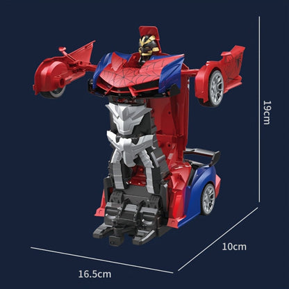 Robot Deformation Car for Kids 1:18 Blue & Red – One-Button Transform Remote Control Stunt Vehicle, 360° Rotating Drift RC Toy for Boys & Girls Ages 3 4 5 6, Birthday Children's Day Christmas Gift