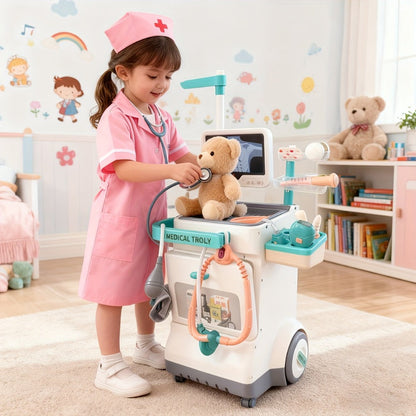 Kids Doctor Kit 25-Piece Pretend Play Medical Set with Stethoscope – Educational Toy for Boys & Girls Ages 3+, Fun Role Play Doctor Toy, Birthday Christmas Gift