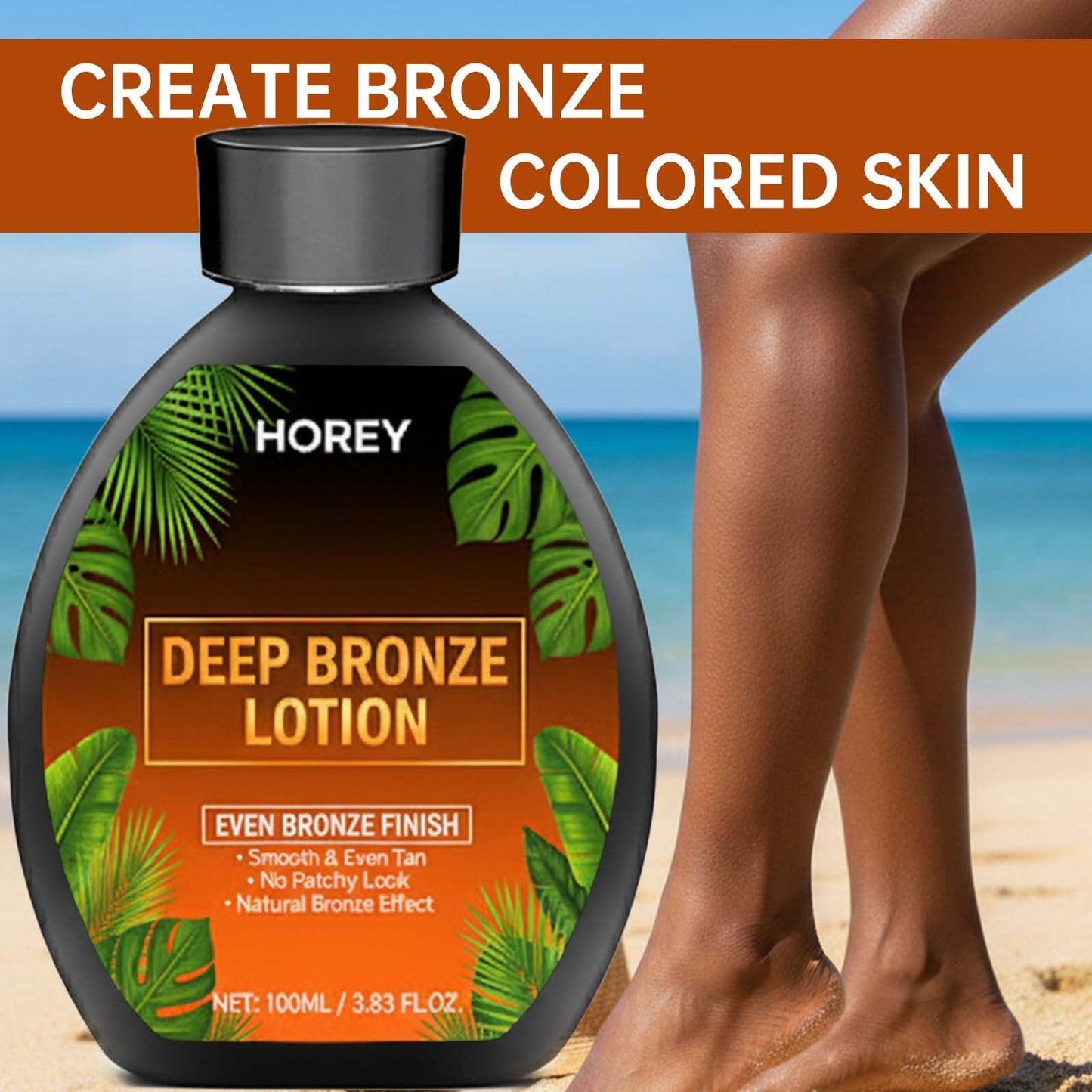 Self Tanning Lotion 3.38oz – Sunless Tanner for Natural Bronze Glow, Evenly Moisturizing Non-Greasy Self Tanner, Wheat Golden Brown Finish, Protective Barrier Formula, Daily & Beach Use, Streak-Free Tan