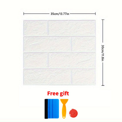 3D Peel and Stick Wood Grain Wallpaper Panels 50/100pcs - Self-Adhesive Waterproof PVC Foam Wall Tiles, Anti-Collision Textured Wall Decor for Bedroom Living Room Kitchen DIY Renovation Cut-to-Fit
