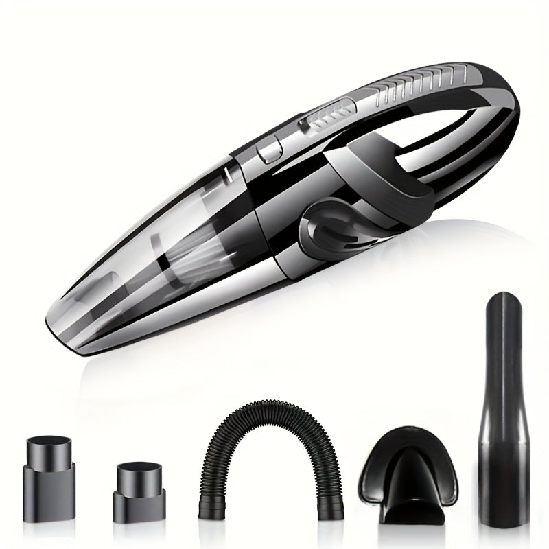 Car Vacuum Cleaner, Handheld Vacuum Cleaner with 4200PA Super Strong Suction, 1800Mah Large Capacity, Low Noise, with Five Matching Additions for Car Interior Care, Home And Pet Cleaning, Car Additions for Women Pink Girly Car Stuff Gift