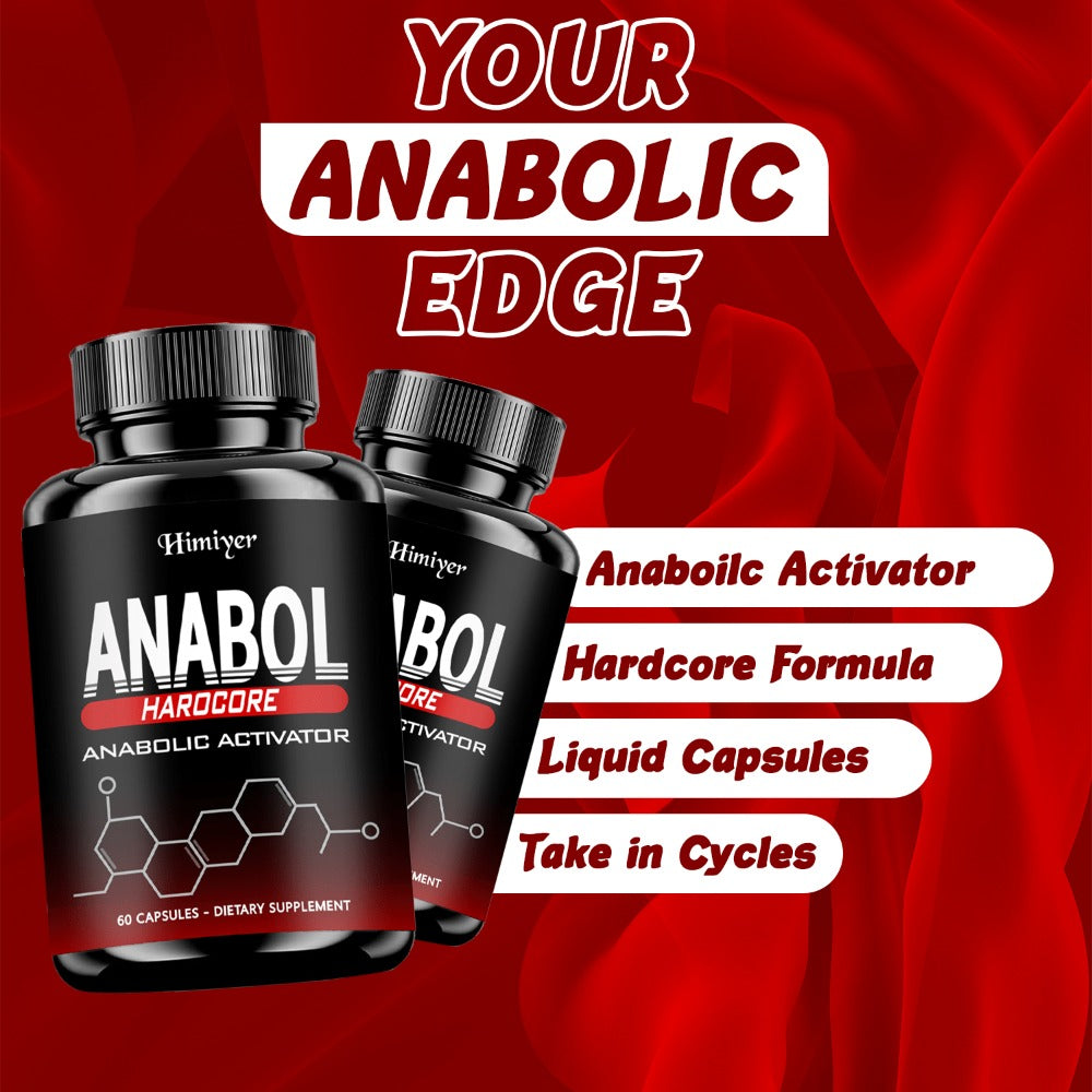 Anabol Hardcore Anabolic Activator for Men — Advanced Energy, Strength & Muscle Performance Formula with 6-Keto-Diosgenin & Hecogenin | Daily Wellness Support | 60 Capsules | 1-3 Bottle Options