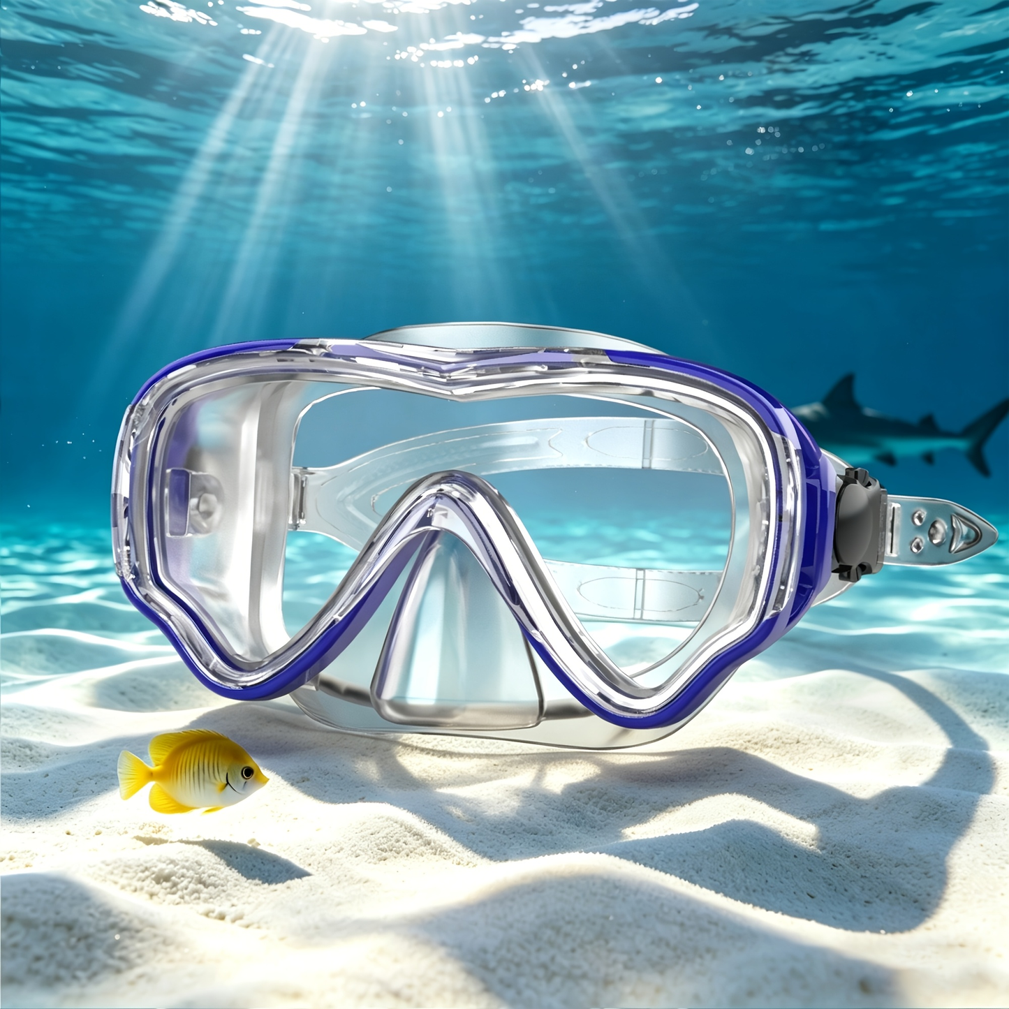 Panoramic HD Diving Mask Anti-Fog Tempered Glass Snorkel Mask with Nose Cover for Adults Youth Scuba Diving Snorkeling Swimming Pink Blue Black
