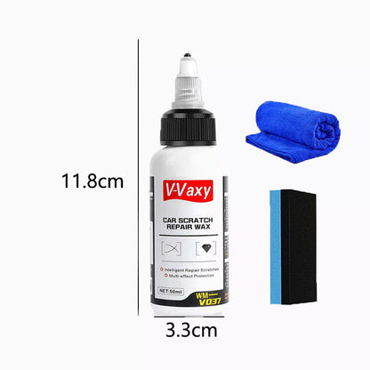 3Sets V-Vaxy Car Scratch Repair Wax - Professional Car Scratch Remover, Car Paint Scratch Repair, Car Polish, Deep Scratch Repair, Long-Lasting Results, Easy Application, Universal Fit For All Vehicles (3*Paint+3*Sponge+3*Towel)