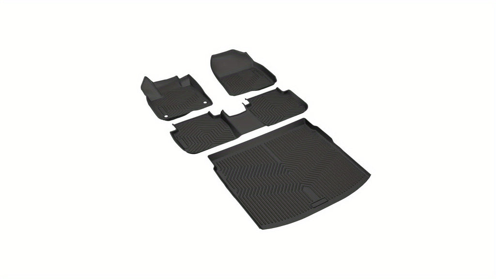 4pcs TPE Floor Mats Cargo Liners For Honda For CRV 2023 -2025, Include Hybrid, All Weather Full Cover Protection Floor Liners Accessories, Black