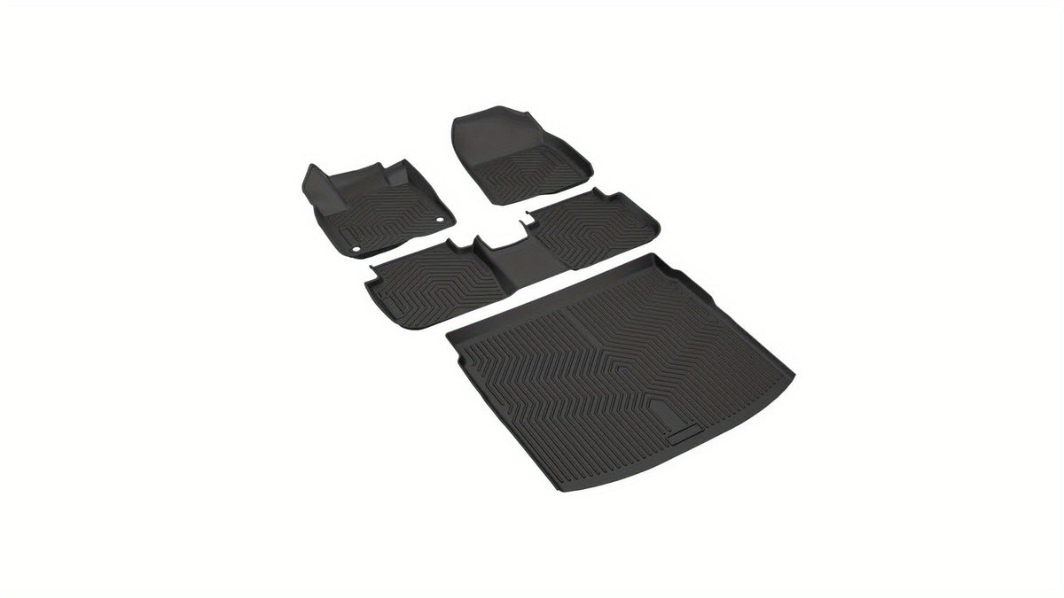 4pcs TPE Floor Mats Cargo Liners For Honda For CRV 2023 -2025, Include Hybrid, All Weather Full Cover Protection Floor Liners Accessories, Black