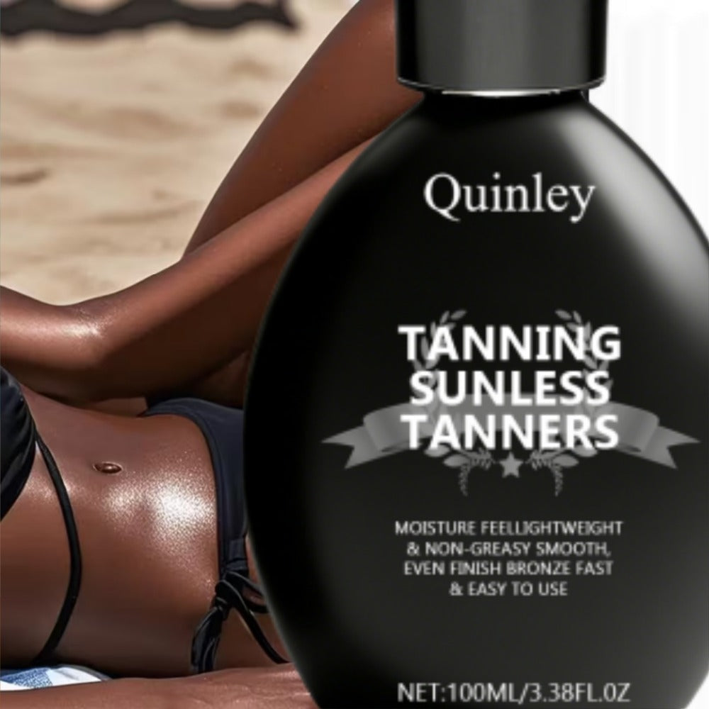 Sunless Self Tanner Lotion 3.38oz — Instant Deep Bronze Glow, Lightweight Non-Greasy Hydrating Self-Tanning Body Lotion, Streak-Free Natural Tan for Women, Beach-Ready Skin All Year Round