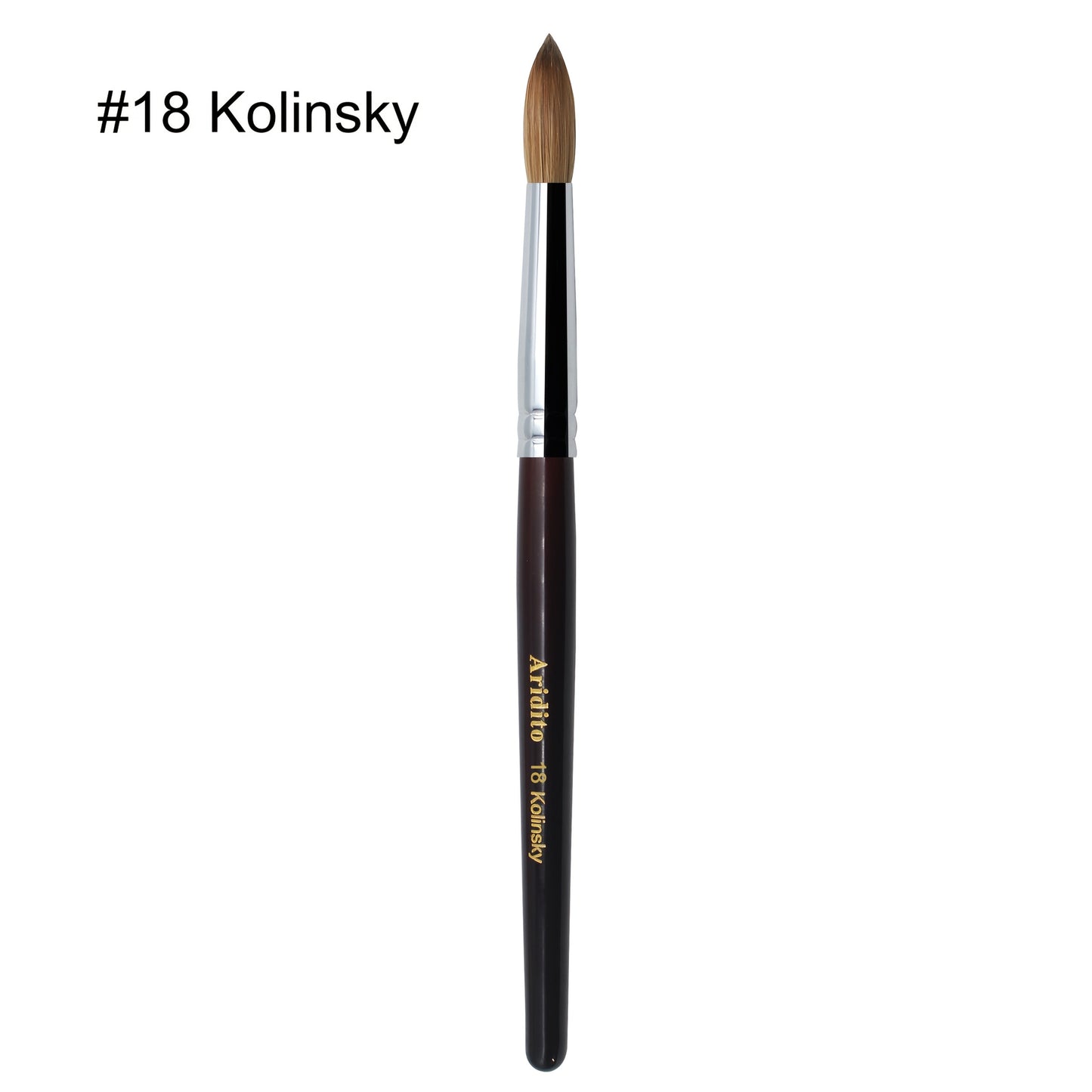 Kolinsky Acrylic Nail Brush Round Head Red Wine Wooden Handle – Professional Brush for Acrylic Extension Nail Art Sculpting & Manicure, Sizes #8 #10 #12 #14 #16 #18, Salon & Home Use