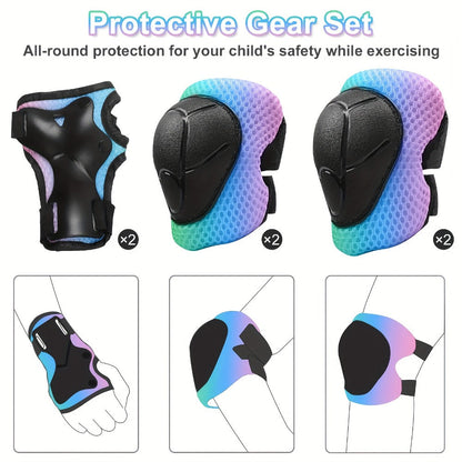 3D Shark Kids Bike Helmet with Knee and Elbow Pads Set – Ultra-Light 230g Adjustable Safety Helmet Ages 5+, 11 Ventilation Holes, Multi-Sport Protective Gear for Boys and Girls | Bike Scooter Roller Skate