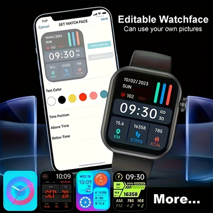 Smart Watch Fitness Tracker 2.01" Touchscreen – Dual Strap, HD Bluetooth Calls, 100+ Functions, Step & Calorie Tracking, Music & Notifications for Android & iPhone
