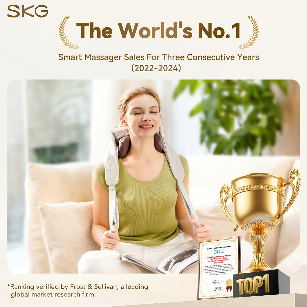 Wearable Neck & Shoulder Massager with Heat – 6D Bionic Hand Kneading Trapezius Massager, 9 Modes 3 Intensities 40-45°C Heat, Hands-Free Deep Tissue Massage for Home & Office, Gift for Women Men Mom