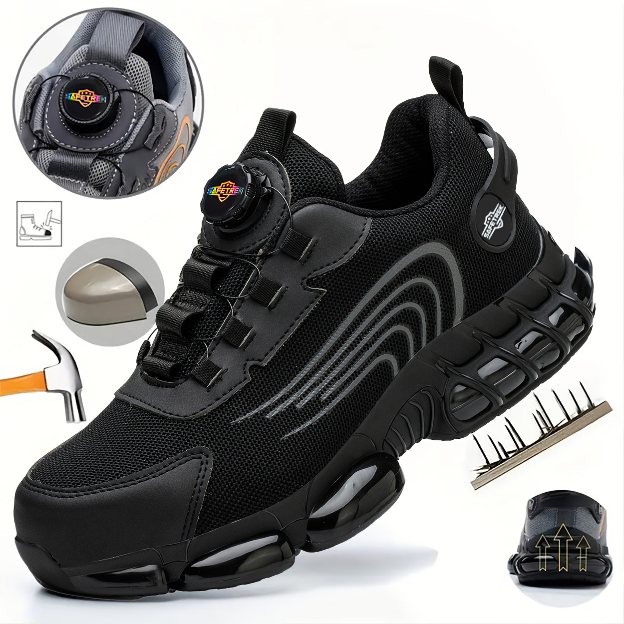 Men's Work & Safety Shoes - Puncture Resistant & Lightweight Design