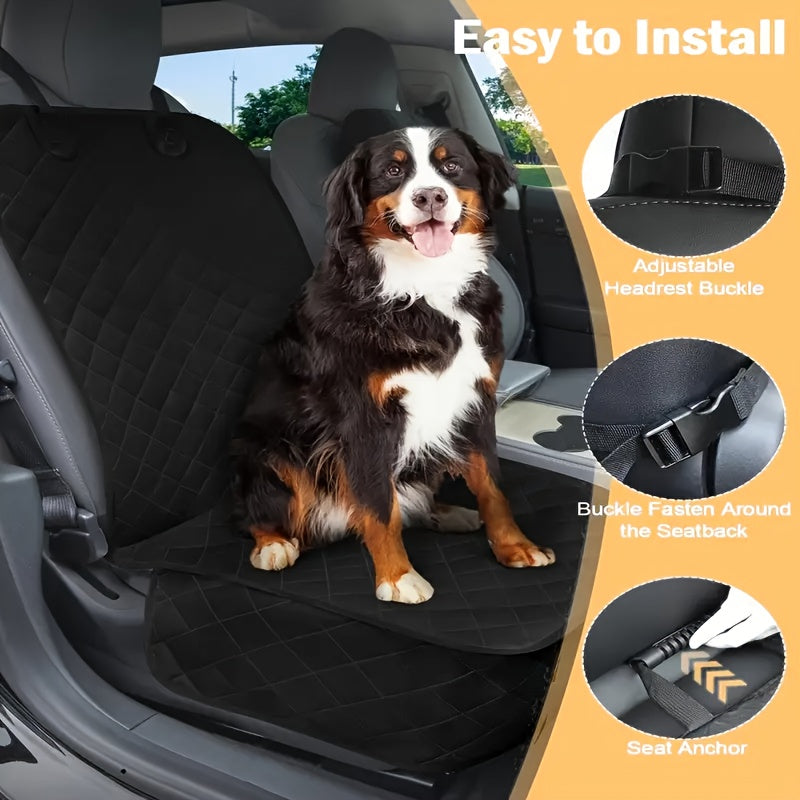 2 Pack/set Front & Rear Car Seat Covers - Universal Fit for Cars, Trucks, SUVs | Waterproof, Stain-Resistant & Easy-to-Clean Protectors | Durable Fabric, Secure Fit | Perfect for Messy, Drooling Dogs, Spills & Daily Use, Christmas Gifts