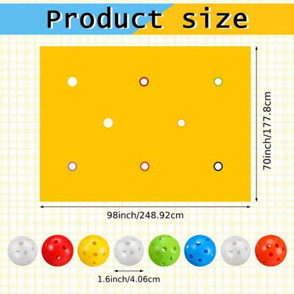 Team Building Tarp Game 98 x 70 Inch with 8 Balls – Large Group Cooperative Activity for Kids Adults PE Class Corporate Events Summer Camp Birthday Party Outdoor Indoor