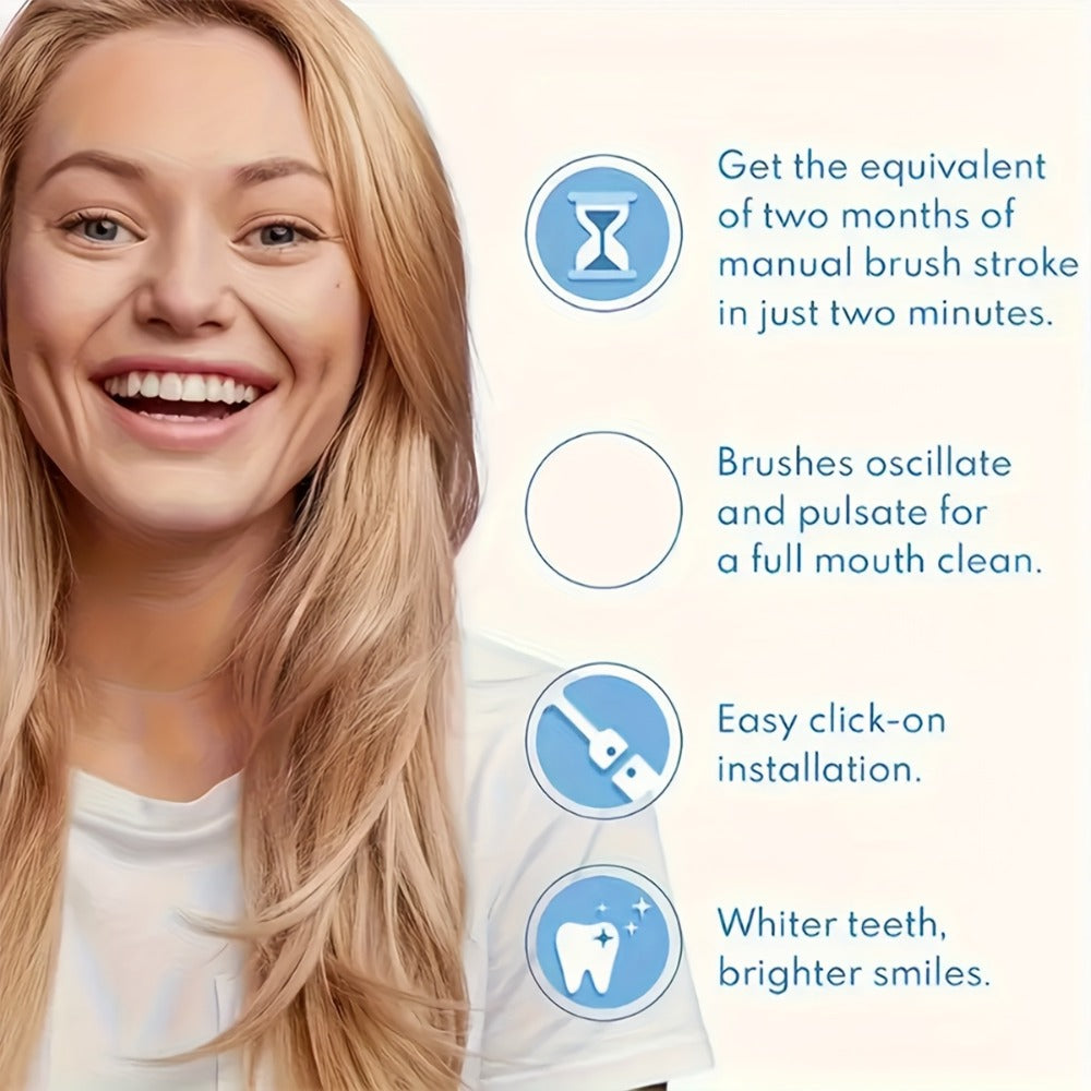 Sonic Electric Toothbrush – 5 Vibration Modes, Soft Bristle, Type-C Fast Charging, Waterproof, Deep Clean & Teeth Whitening Rechargeable Power Toothbrush for Men & Women, 4 or 8 Brush Heads