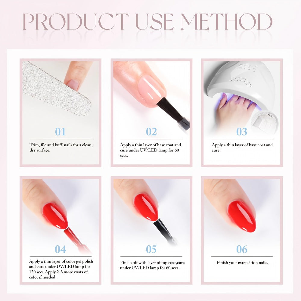 Jelly Gel Nail Polish Sheer Pink Glass Nail Effect 16ml — Semi-Transparent Translucent Neutral Soak-Off UV LED Korean Nail Art Minimalist Everyday Manicure | Buildable Coverage Long-Lasting DIY & Salon