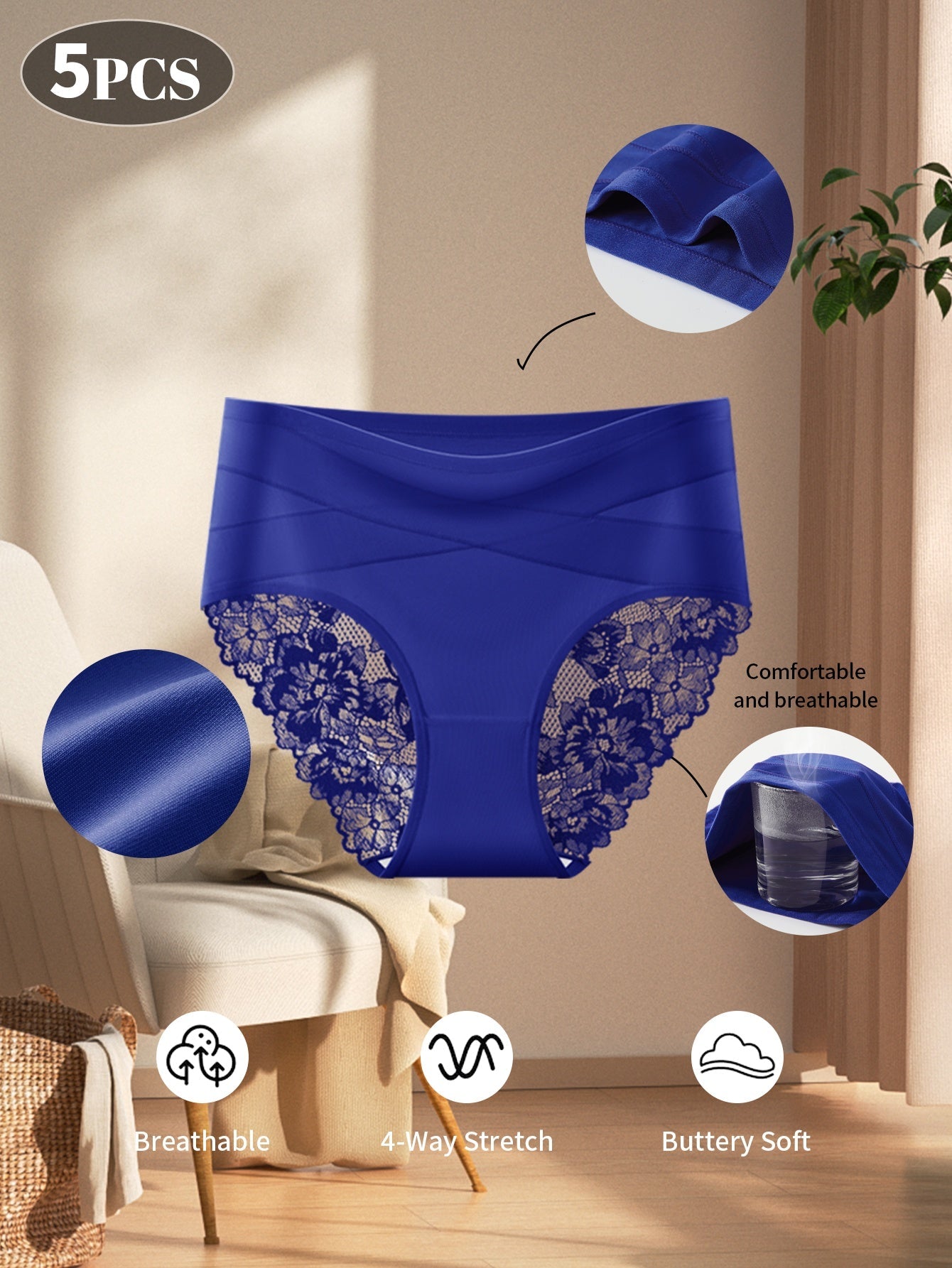 Women’s 5-Pack High-Waist Shapewear Briefs - Tummy Control Support - Style 2933